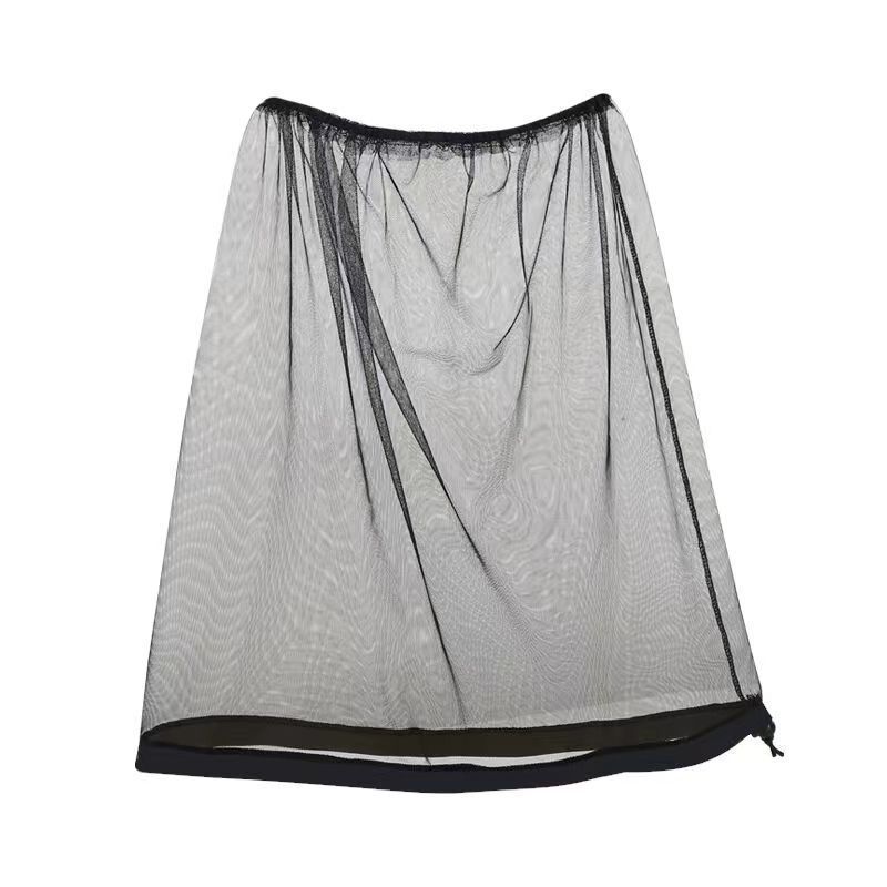 

Anti-Mosquito Head Cover Mesh Anti-Mosquito Fishing Anti-Insect Mask Breathable Sun-Proof Hat Beekeeping Outdoor Anti-Insect Veil Equipment Black adjustable