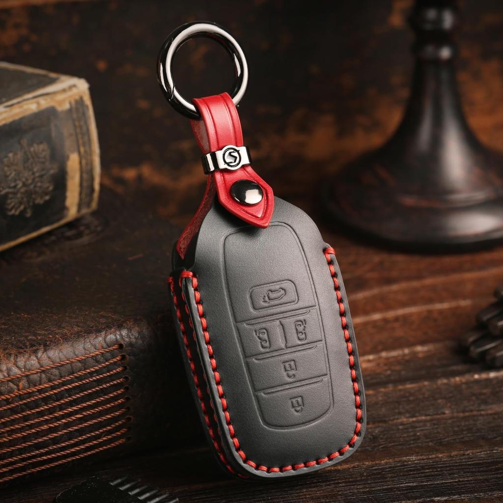 New VOXY 90 Series Key Noah 90 Series Key Vellfire 40 Series Toyota Genuine Leather Key 2023 Latest Accessory Parts Leather 5 Black Case, Cover,