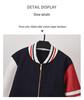 TB BROWIN Autumn Striped Wool Blend Baseball Jacket - Lobster Style Streetwear Casual Outerwear