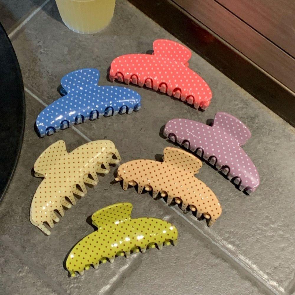 Hairpin Polka Dot Hair Clip Large Grab Clip Personalized Acetic Acid Hair Claw Hair Accessories