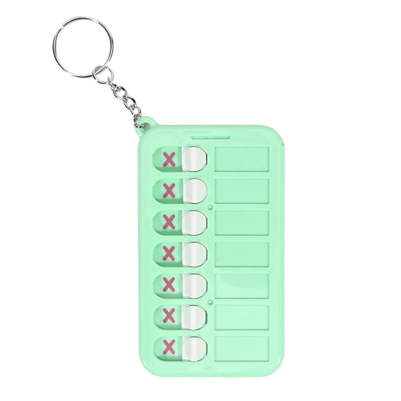 

ABS Keychain Notebook Compact Portable Time Management Chart Quick Note Reminder Accessory For Daily Travel One Size зелений