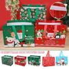Christmas Large Gift Bags Christmas Tote Bags With Grocery Totes Handles Bags Christmas Non-Woven Shopping Reusable Canvas