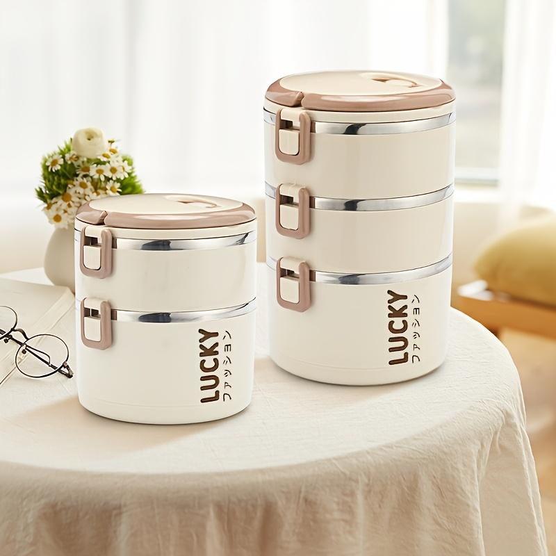 Stainless Steel Insulated Lunch Box with Bento Bag Leak-Proof Multi Layer Portable Food Containers for Outdoor Camping School