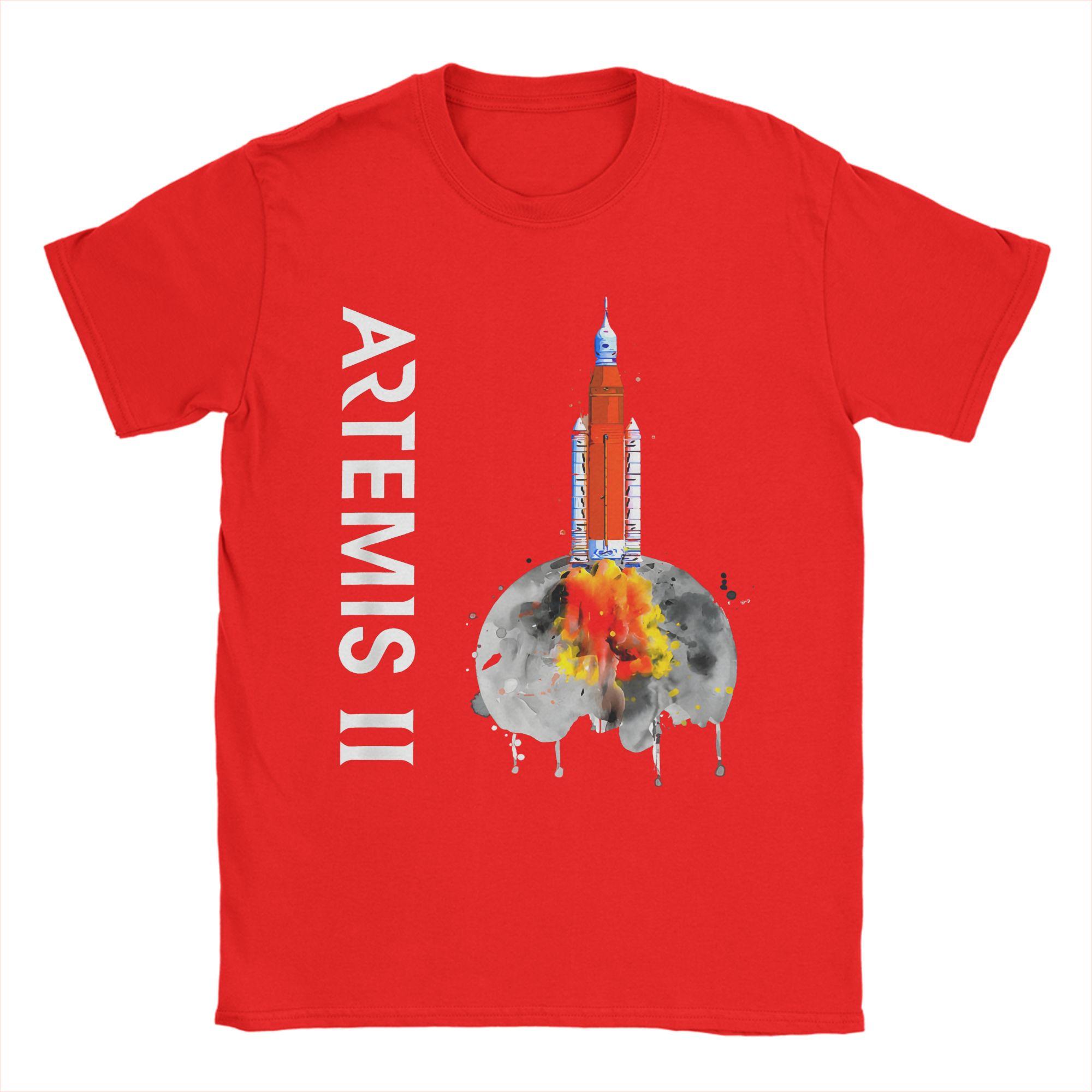 

Artemis Route Map SLS Rocket To The Moon And Beyond Cotton T Shirt For Unisex Beach Funny TShirts Hip Hop Tee Shirt Tops S