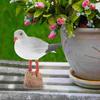 2 Pcs Unique Red-billed Gull Model Miniature Simulation Seagull Sculpture  Table