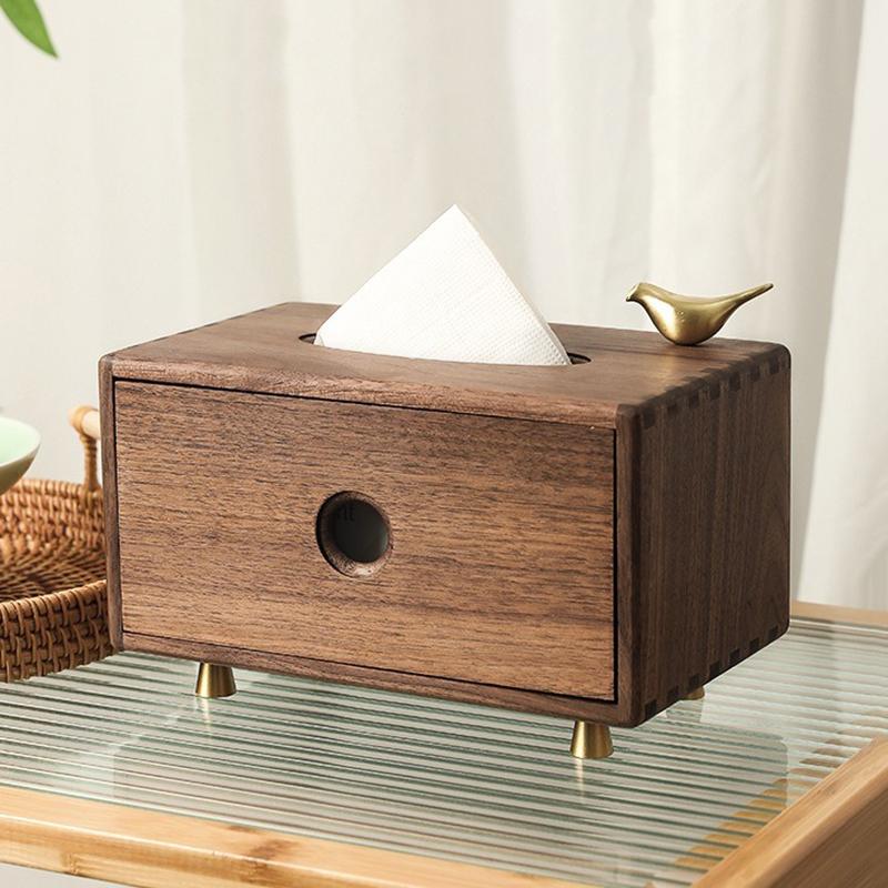 Solid Wood Tissue Box Paper Storage Boxes Wooden Napkin Box Handkerchief Organizers Bedroom Table Decoration Kitchen Accessories