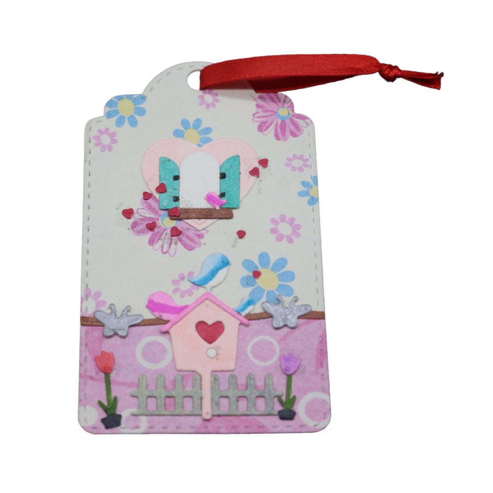 Luggage Card Frame Metal Silvery Stencil Embossing Cutting Dies For Diy Scrapbooking Paper Album Cards Making