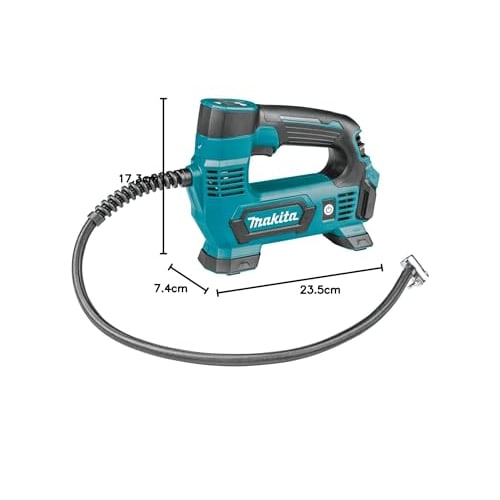 Wiederaufladbare Luftpumpe von Makita (Nur Körper) MP100DZ Gehäuse: Tiefe 23,5cm Korpus: Höhe 17,3 cm Körper: Breite 7,4 cm