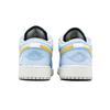 Jordan Air Jordan 1 Ice Lemon Lemonade Leather Abrasion Resistant Low top Vintage Basketball Shoes Unisex White Blue FQ7687-300(Team861-)