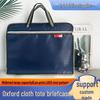 Large Capacity Oxford Cloth Briefcase with Zipper Pocket and A4 Document Holder