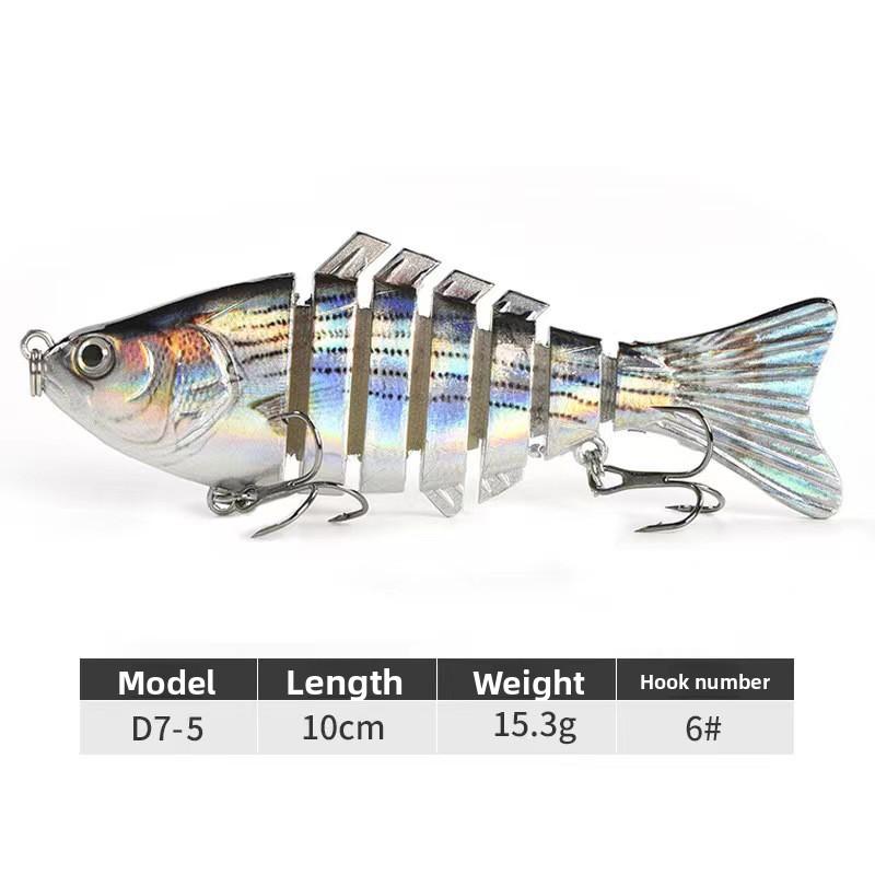 7 10cm Multi-section Bait Plastic Hard Bait Fake Bait Simulation Bionic Freshwater Luya Bait