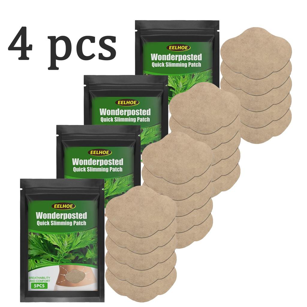EELHOE Mugwort Slimming and Weight Loss Patches (5pcs) - Herbal Slimming, Firming, and Shaping Abdominal/Navel Patches