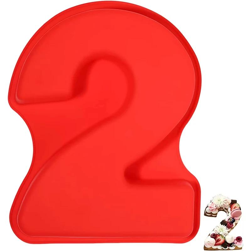 10 Zoll 0-9 Zahlenform Kuchenform Digitale Form 3D DIY Fondant Schokoladenformen Silikon Kuchenform Kuchen Dekorationswerkzeuge