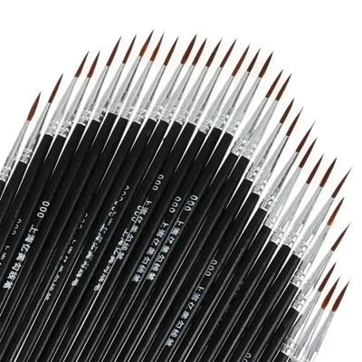 10pcs/set Art Supplies Hand Painted Hook Line Pen Nail Art Painting Brush