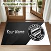 Crystal Velvet Square Rug Custom NameBayern Munich Pattern Non Slip Home Floor Decor Rug