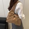 Casual Shoulder Bag for Women New Sweet and Simple Underarm Bag Bow Design Large Capacity Handbag
