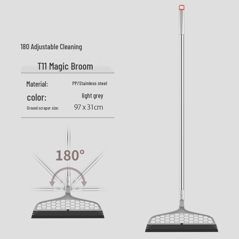 Sobam Magic Silicone Broom & Squeegee for Bathroom Floors
