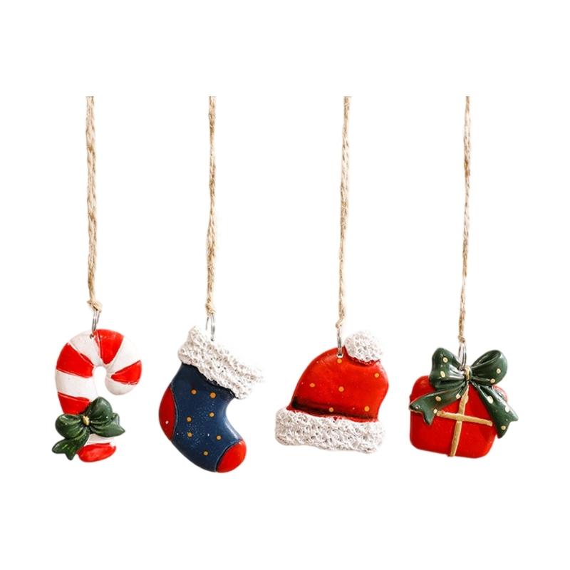 

Handcrafted Santa Snowman Christmas Ornament With Sturdy Resin Materials For Indoor Outdoor Holiday Decoration