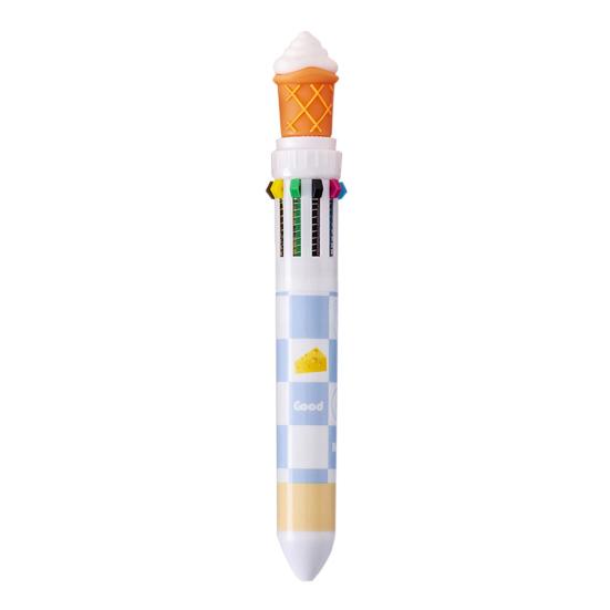 Fast Food Themed 10-Color Ballpoint Pen French Fries Burger Topper Designs Multi-Color Writing Tool for Journaling And Notes