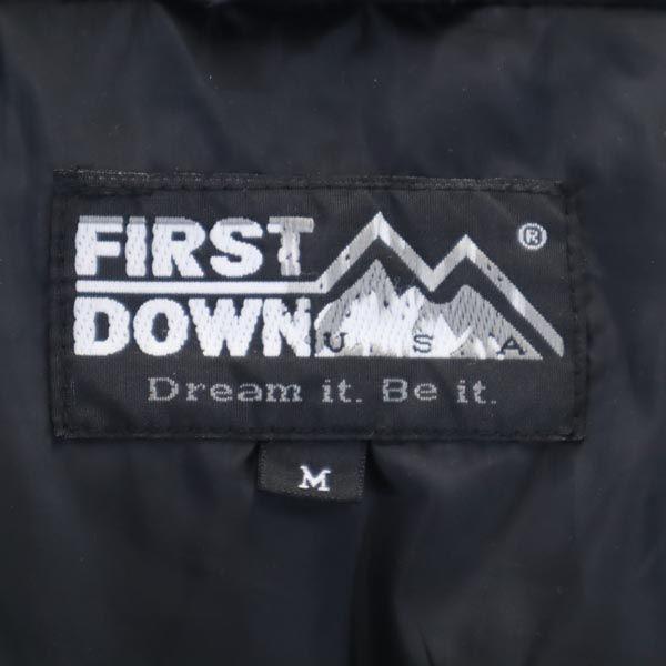 FIRSTDOWN 90s Old Logo embroidery Down jacket M Black series Men's Used
