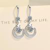 He Cheng 2023 Star & Moon Teardrop Diamond Earrings