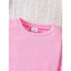 European Sizes Customized Children'S Round-Neck Sweatshirt, Pink Butterfly Letter Shirt, Initial Personalized Sweatshirt, Kids' Round-Neck Sweatshirt