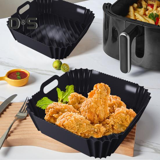 Silikonové vložky do fritézy Opakovaně použitelné čtvercové vložky do fritézy pro 4-6 QT vložky do potravinářské pečicí pánve Příslušenství k fritéze