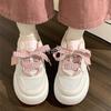 Pink Mesh Little White Shoes Children's Spring Breathable and Versatile Big Head Shoes Niche Height-increasing Women's Shoes Thick-soled Little White 