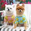 Dog Cotton Romper Pajamas Costume Cartoon Duck Printing Puppy Jumpsuit Onesie Clothes for Dogs Chihuahua Yorkie Pet Cat Clothing
