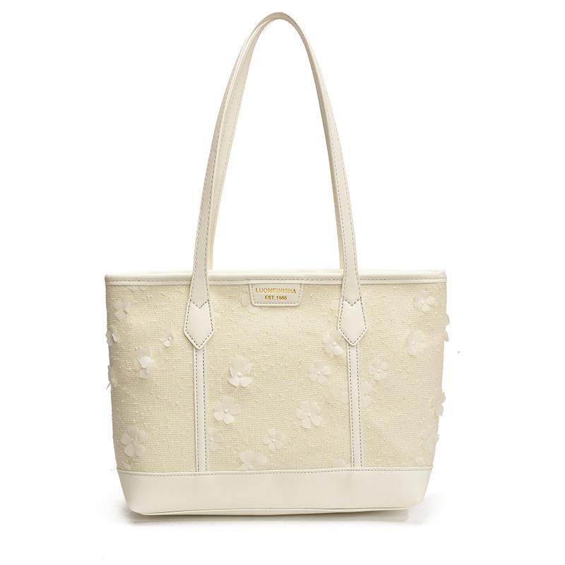 2025 New Textured Women's Bag Fashion Tote Bag Casual Printed Large Capacity Underarm Bag Sweet Versatile Shoulder Bag