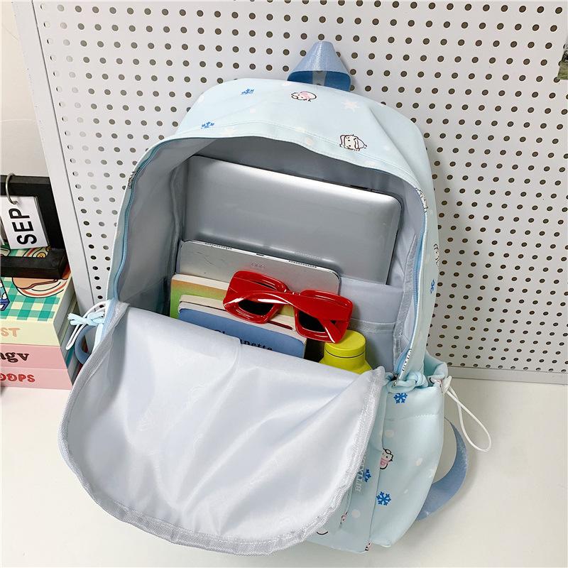 Schoolbag large capacity backpack high value fresh campus junior high school student schoolbag lightweight spring outing backpack female