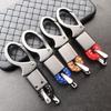 Llavero Creativo de Cuerda Trenzada y Metal para Coche, Colgante de Anilla Duradera para Hombres, Accesorio Personalizado para Llavero de Coche