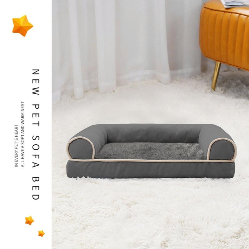 Dog Puppy Bed Rectangular Base Detachable Cushion Sofa for Small to Medium Pet Creative Pet Bed Cute Nest