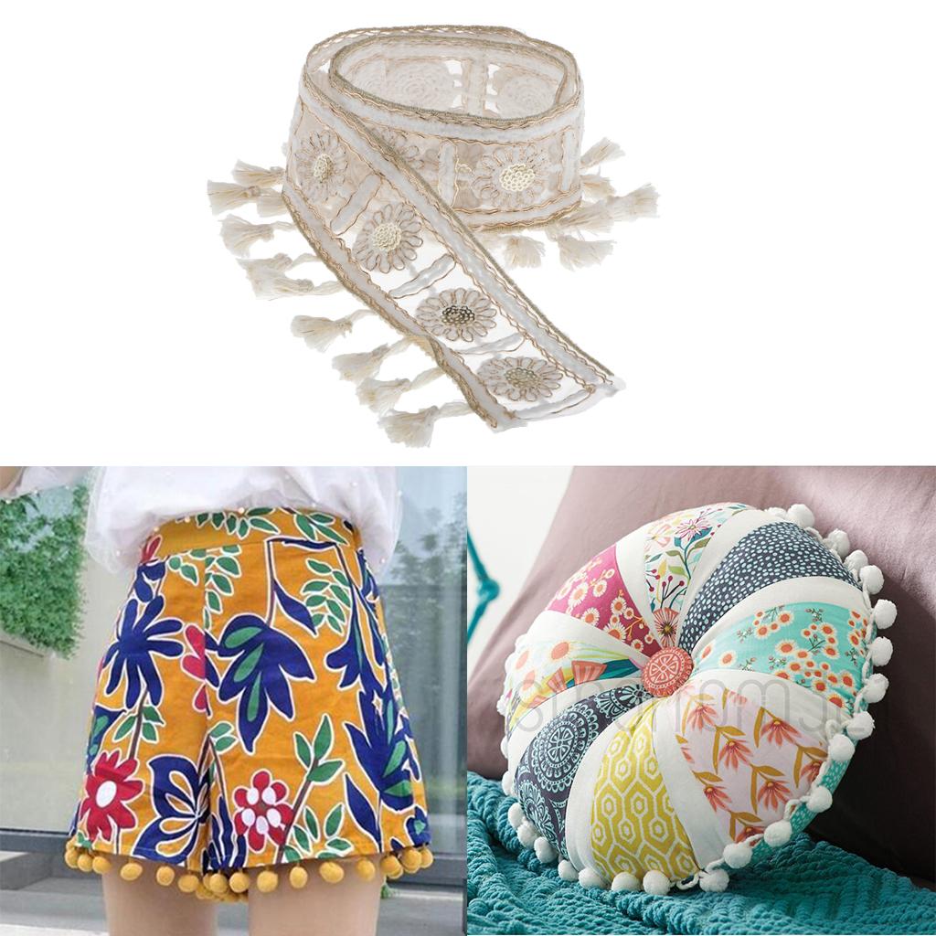 Cotton Jacquard Fan Ribbon, Pompom Border, Pompom Border, Pompom Ribbon,