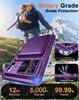 Protective Wallet Case with Card Holder, Kickstand and Camera Cover for iPhone 17 Pro Max-Purple