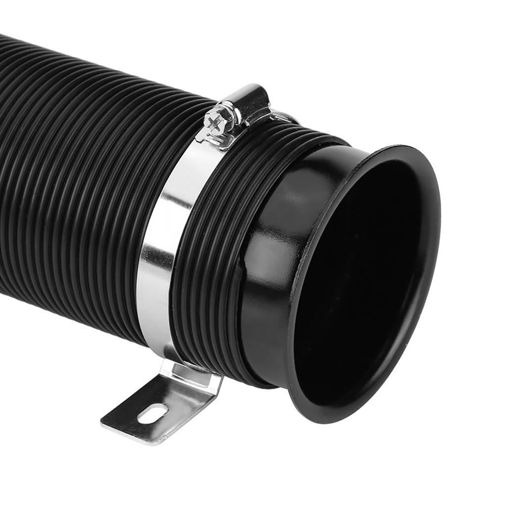 76mm 3 pollici Tubo Flessibile per Aspirazione Aria Fredda per Auto Kit Tubo Flessibile Nero