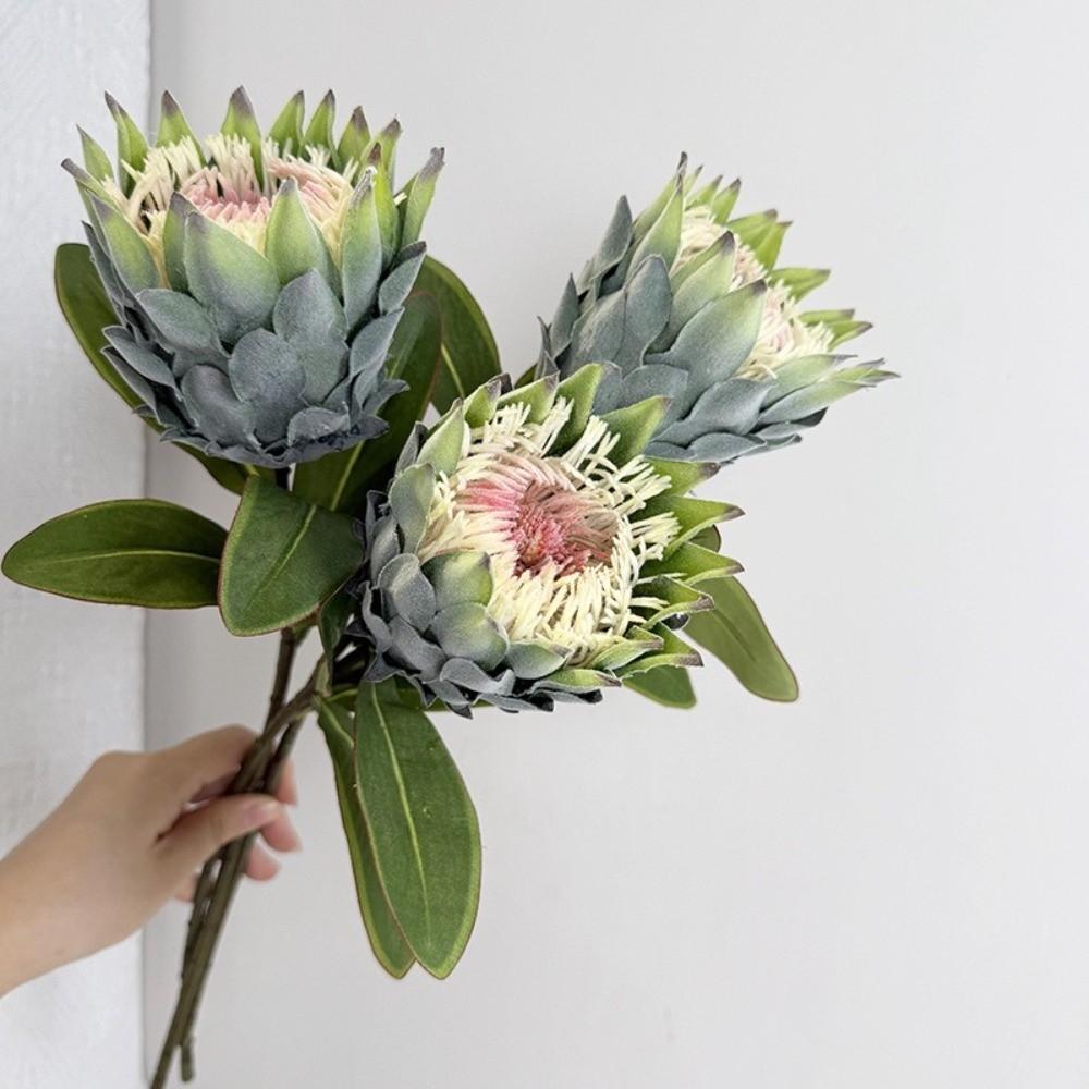 Vysoce kvalitní 48cm umělá květina Velká vícebarevná umělá květina artyčoku DIY sametová květinová aranžmá Dárek