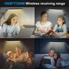 LED Folding Metal Desk Lamp Clip On Light Clamp Long Arm Diming Table Lamp 3 Colors Adjustable For Living Room Reading Computers