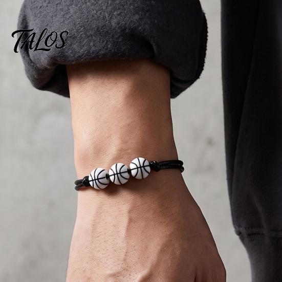 Durable Braided Rope Accessory 4 Pcs Sports Balls Bracelets, Adjustable String Bracelet, Unisex Athletic Wristband Handmade Woven Cord Team