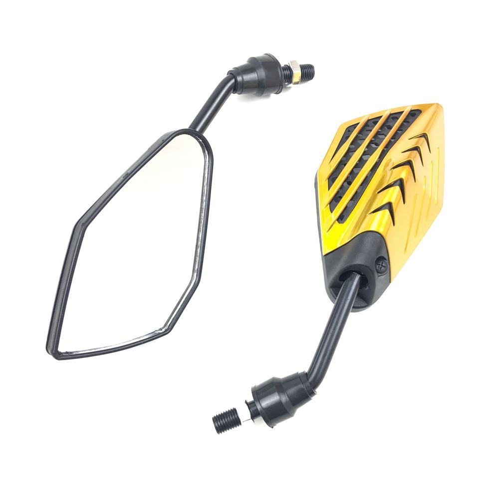 1 Pair Universal 10mm Motorcycle Rearview Mirrors Motorcycle Handlebar Rearview Mirror For Honda Suzuki Yamaha Scooter