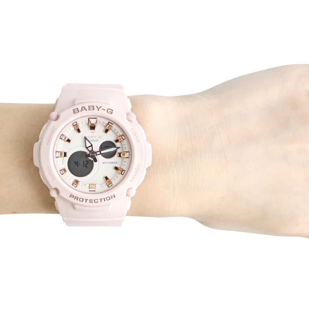 CASIO Baby-G Series 2 BGA-275-4A Analog-Digital Watch, Pink/Beige, Women's, 10 ATM Water Resistant