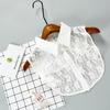 White Fake Collar Shirt For Children False Collar Blouse Lace Kids Peter Pan Collar Detachable Lapel Half Shirt Boys Faux Col