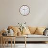Embossed Metallic Analog Wall Clock, Silent Sweep, Line Time Indicator (12 Inches, Copper and White)