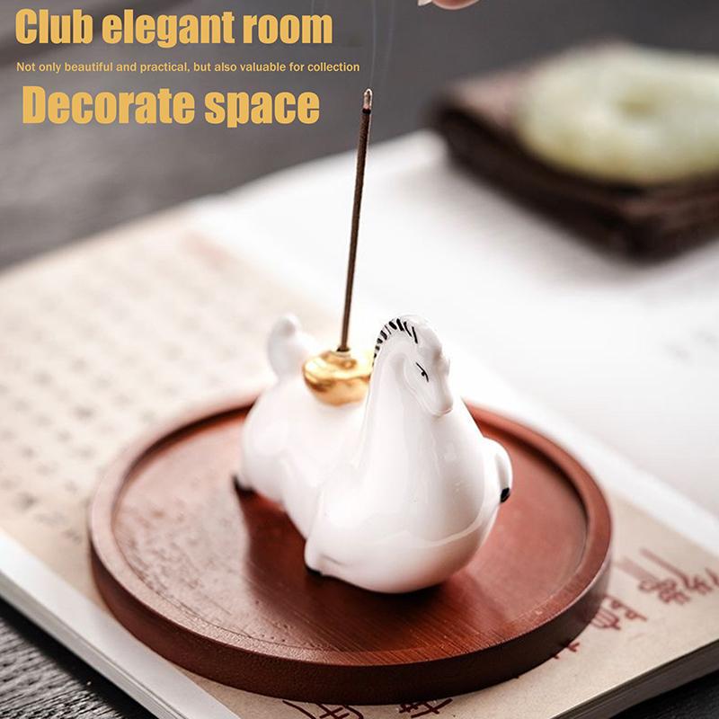 Horse-Shaped Shaped Incense Burner Stick Holder Animal Shaped Home Vintage Incense Holders