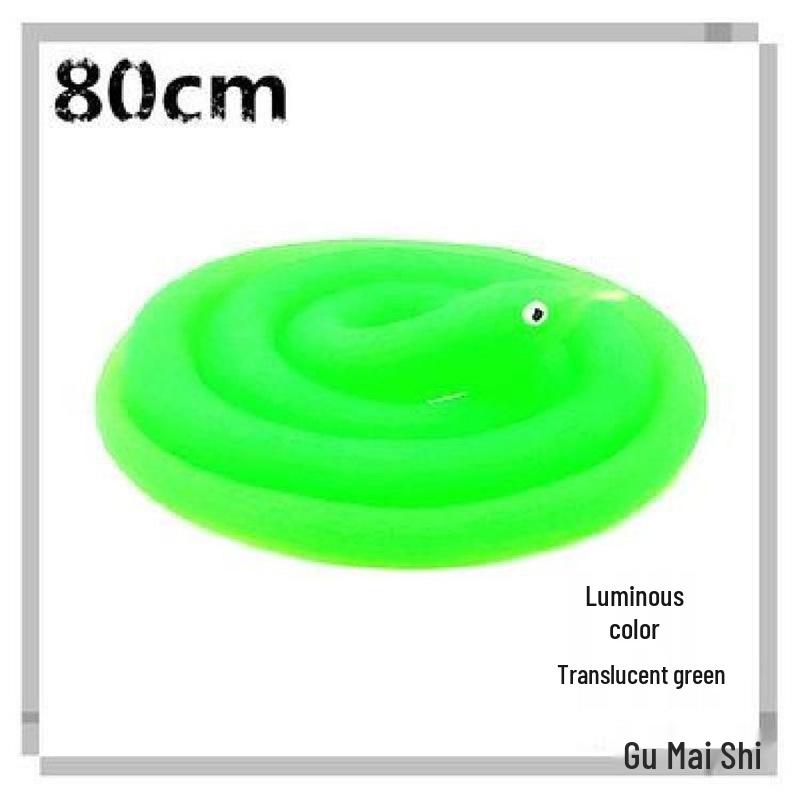 Children's Large Soft Rubber Green Snake Prank Toy Model
