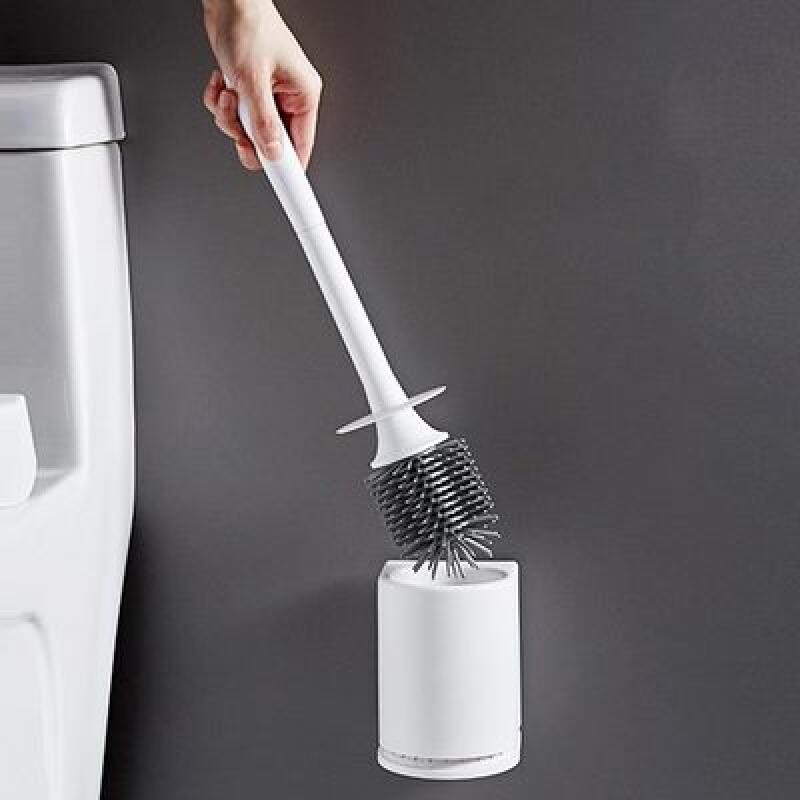 TPR Silicone Wall-Mounted Toilet Cleaning Brush (Single Unit) CH1436854 White/Toilet Brush