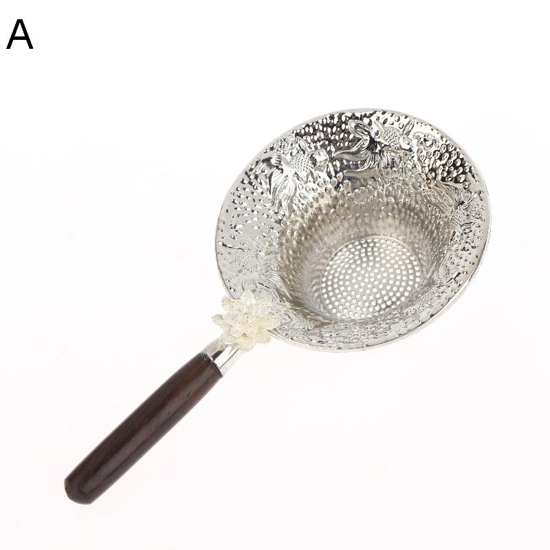 Metal Tea Filter Mesh Alloy Separator Kitchen Hammer Patterned Fish Tea Strainer Tea Accessories