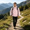 Men's Outdoor Hooded Jacket Thickened Loose Fit Windproof Waterproof Breathable Lightweight Shell for Hiking Camping