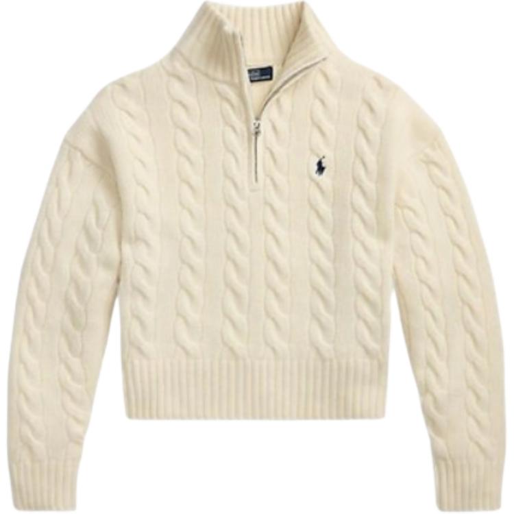 

Свитер женский Polo Ralph Lauren свободного кроя с воротником-стойкой, на молнии до середины, с длинным рукавом WMPOSWENC021316-100 M