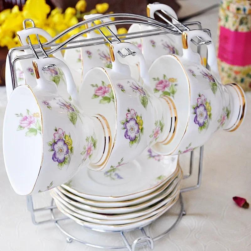 European Bone china set coffee Creative simple porcelain ceramic dish Afternoon milk tea cup 200ML